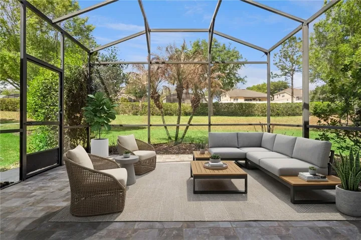 Virtually staged lanai
