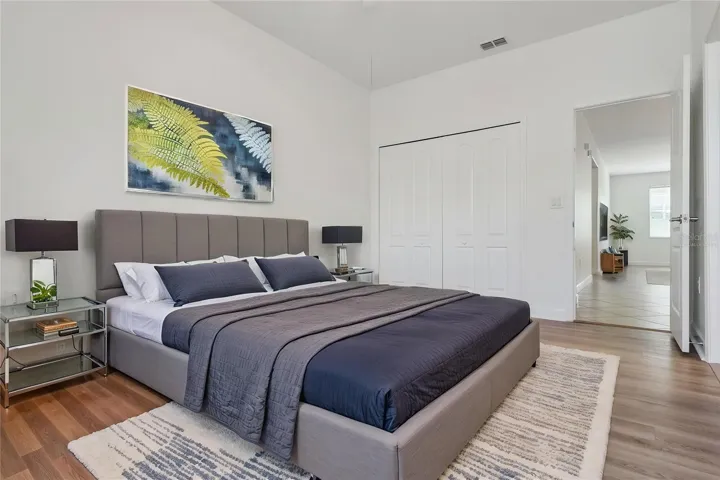 Virtually staged bedroom 2