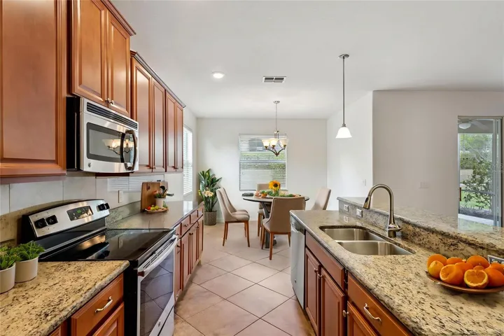 Virtually staged kitchen