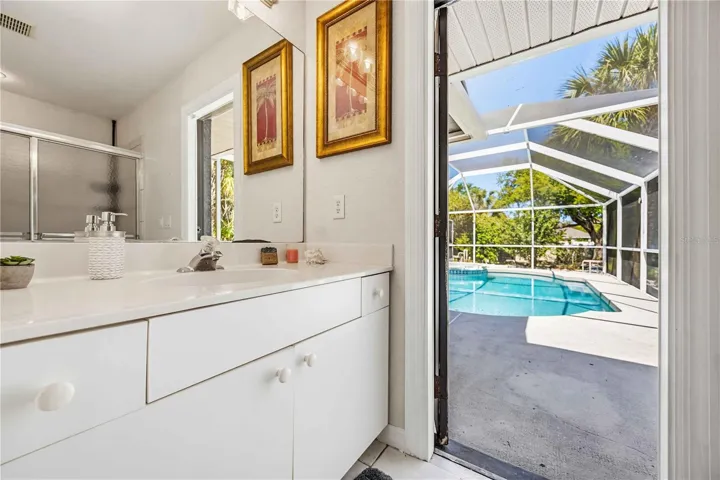 bath entrance to pool