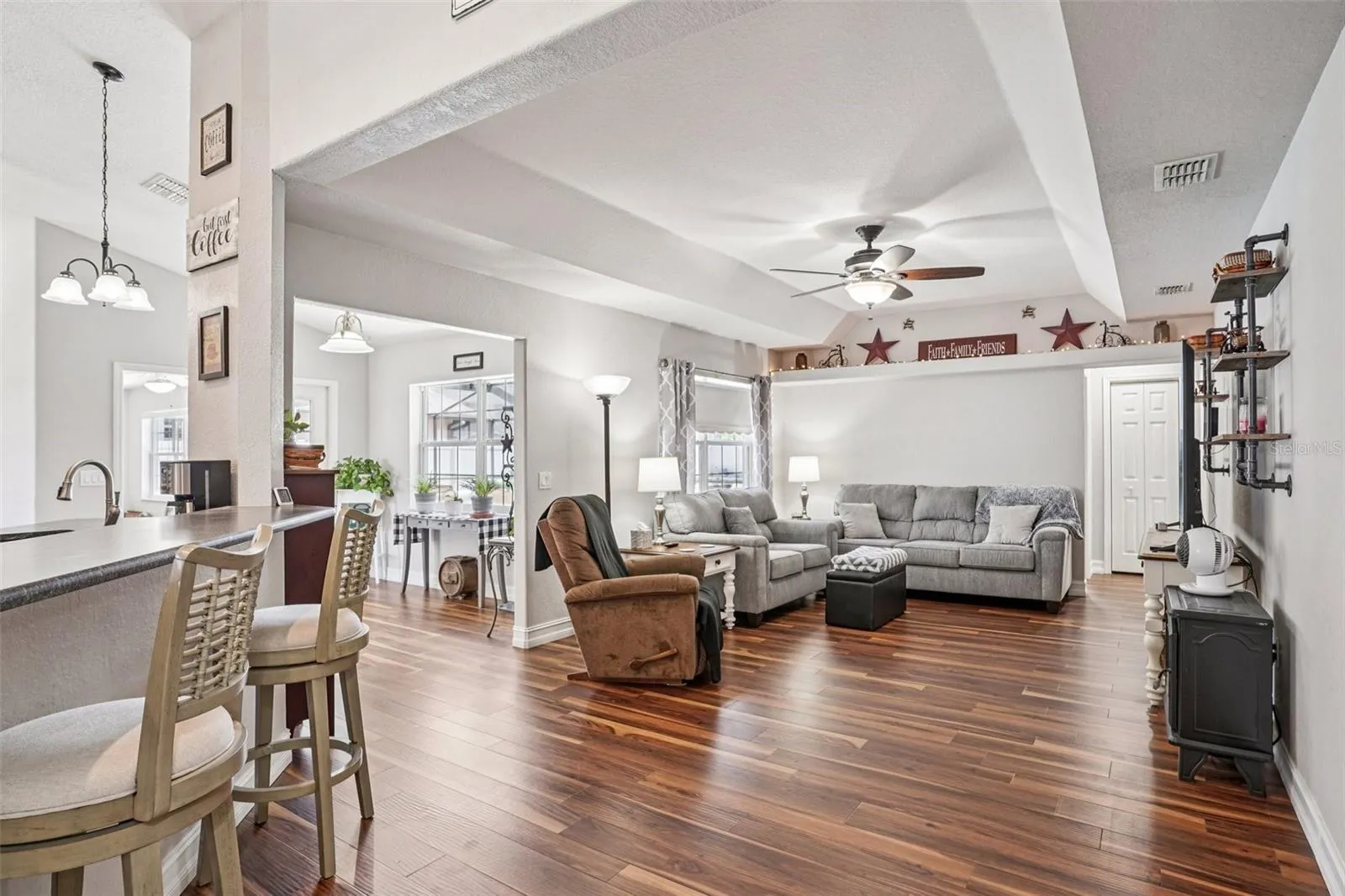 Family room off the kitchen