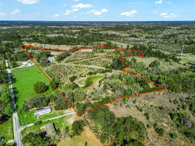 Aerial View of Farm