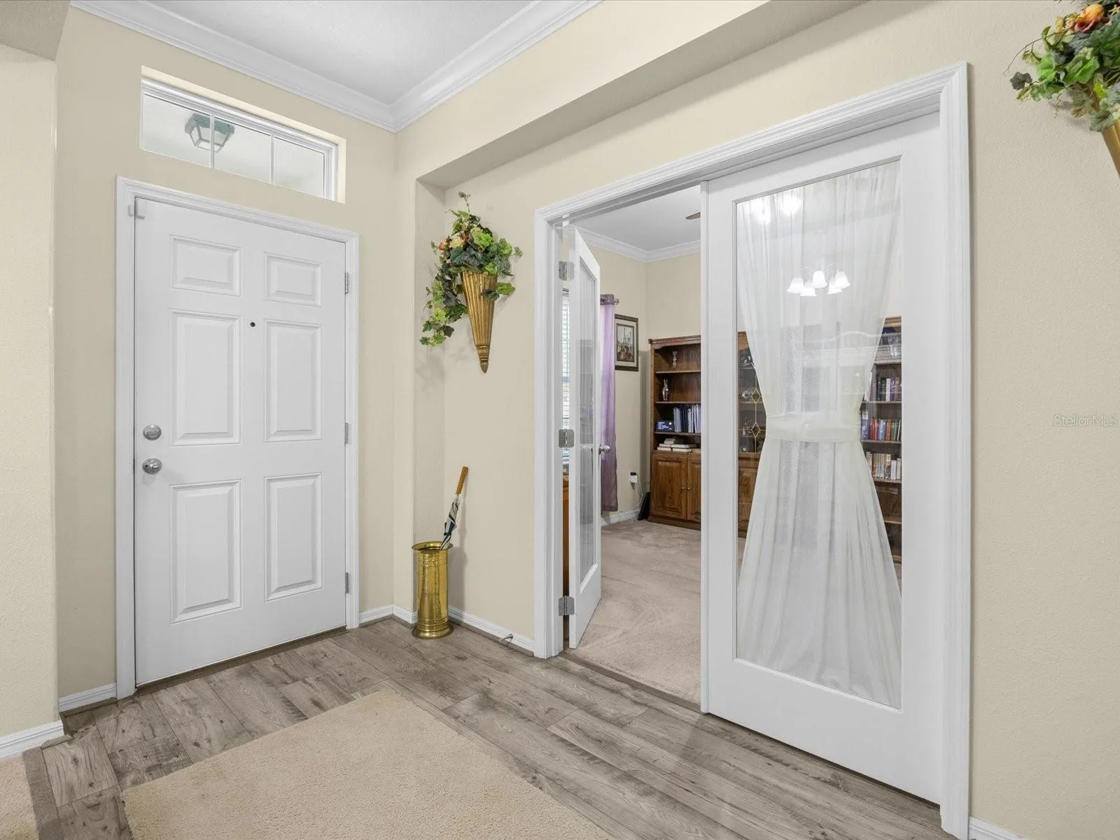Foyer and view into office