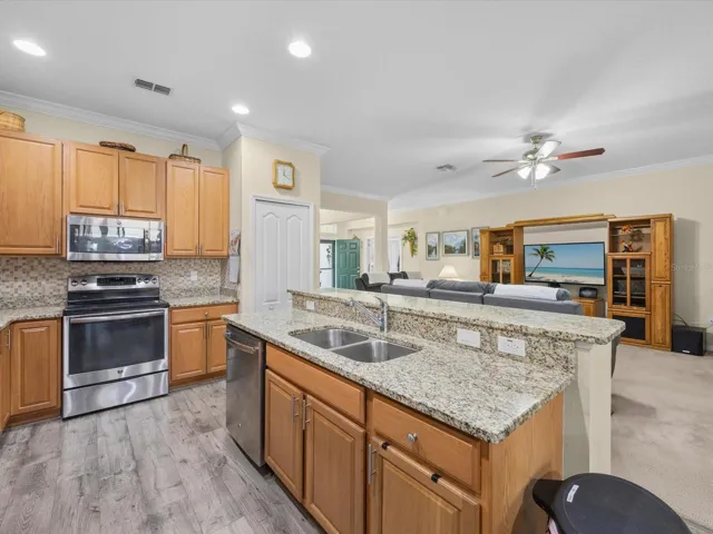 Kitchen with granite counters