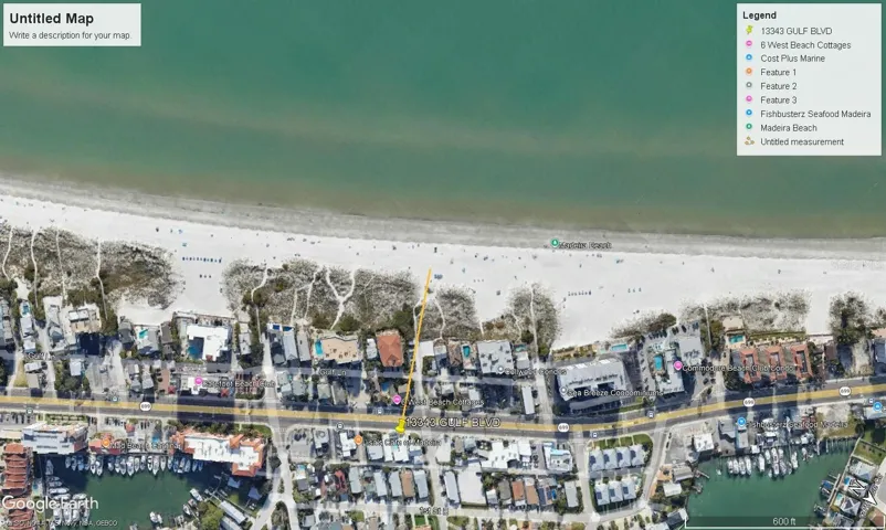170 yards to Beautiful Beach