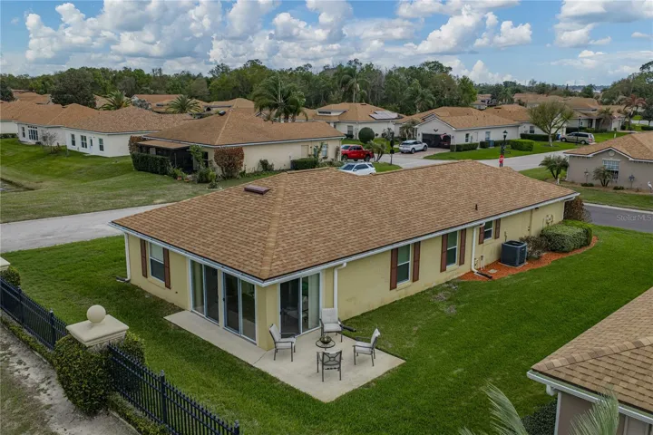 The home is located on a large corner lot.