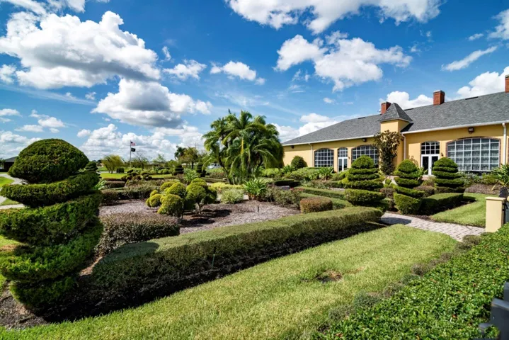 The English garden is on the main clubhouse grounds.