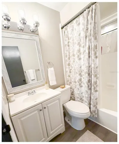 With a NEW vanity and lighting.