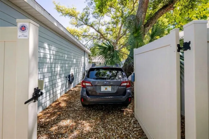 Driveway gate - virtually staged
