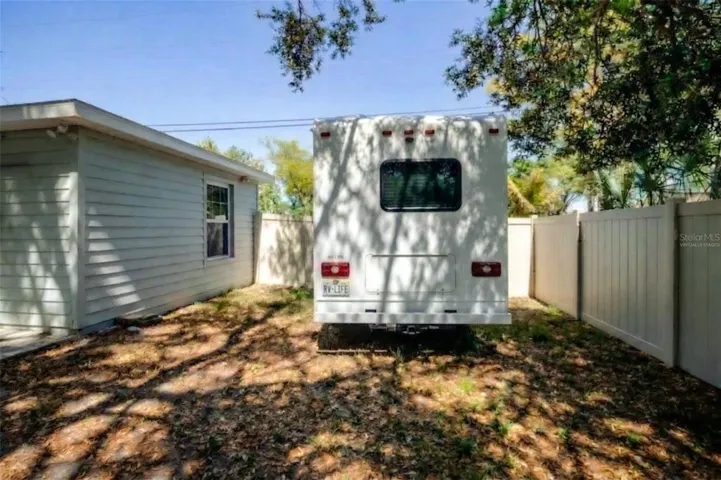 Back Yard parking - Virtually Staged