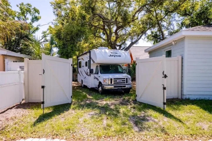 Back Yard parking - Virtually Staged