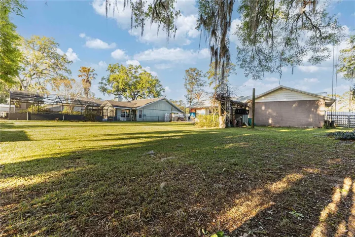 Fenced in back yard