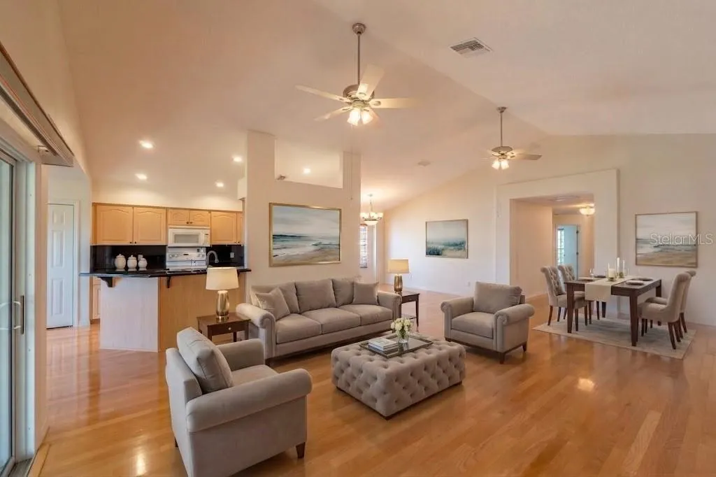 Living room staged