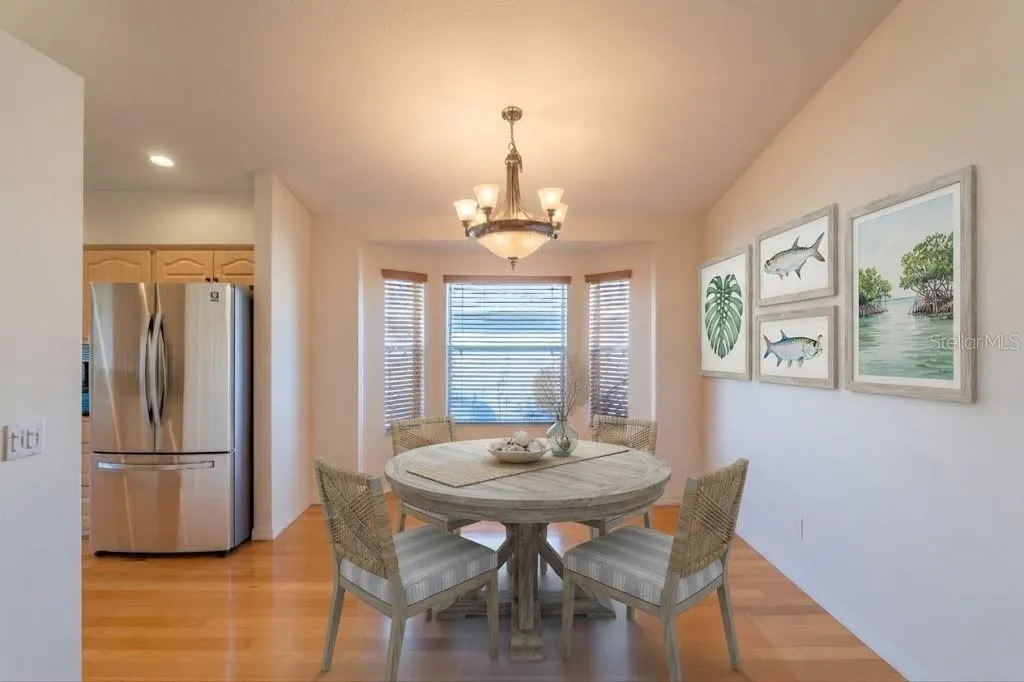 Dining room staged