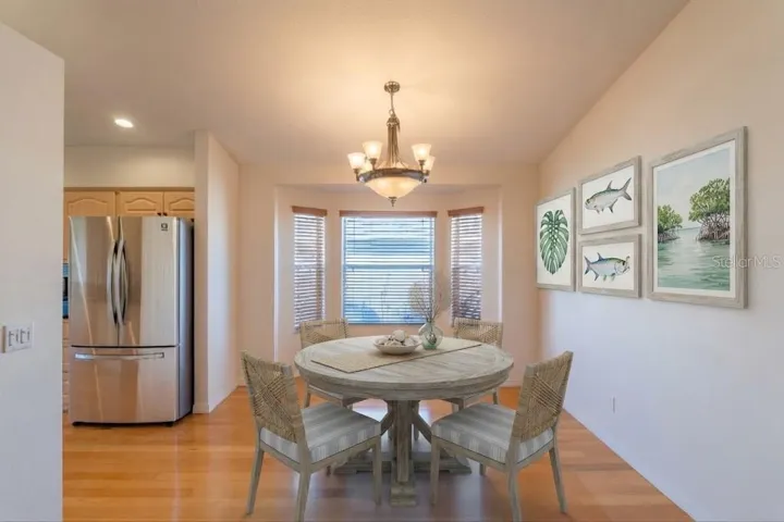 Dining room staged