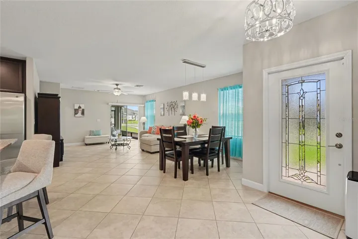 Leaded glass door adds to the Light, Bright feel!