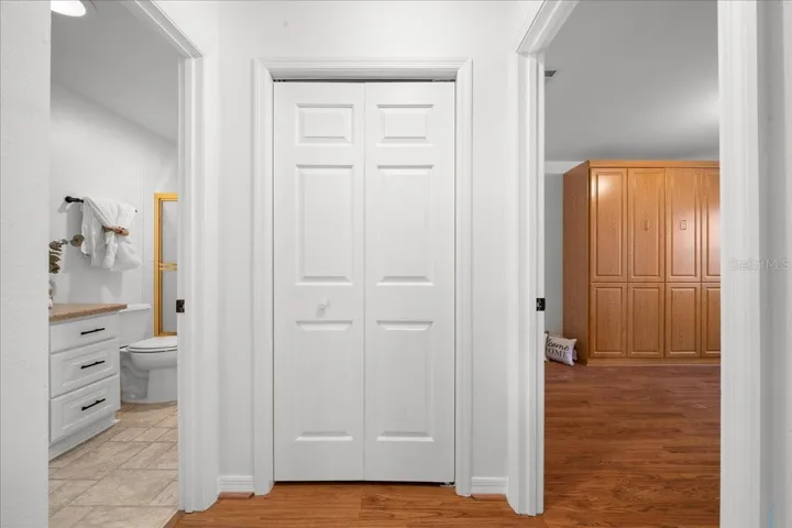 Linen Closet Conveniently Located Between Guest Bathroom and Bedroom 2