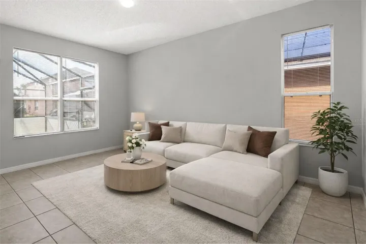 Master Bed - Virtually Staged as Lounge Area