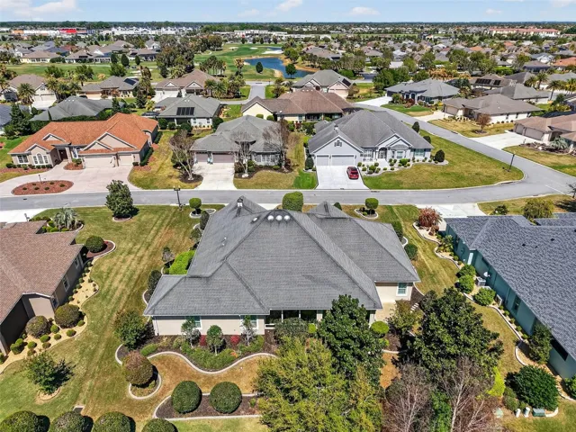Aerial Rear Elevation with Privacy Landscaping