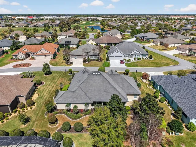 Aerial Rear Elevation with Privacy Landscaping