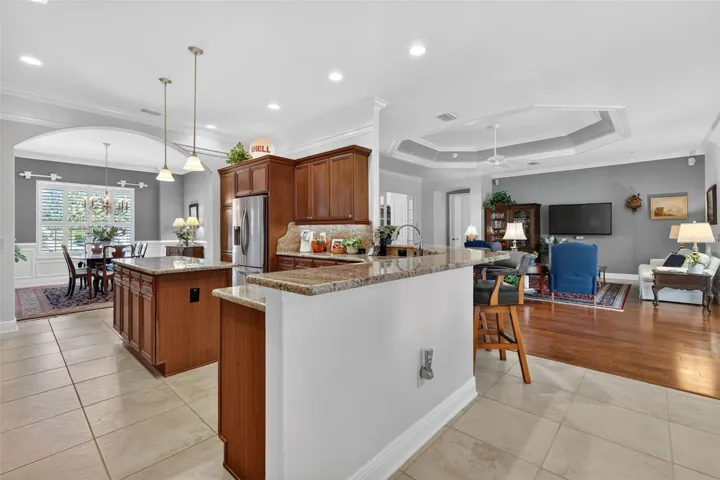 Kitchen, Formal Dining, and Living Room