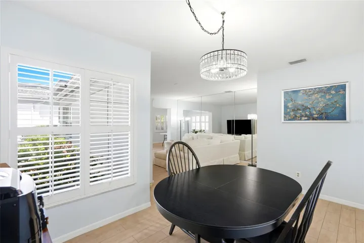 Dining room with lots of natural light