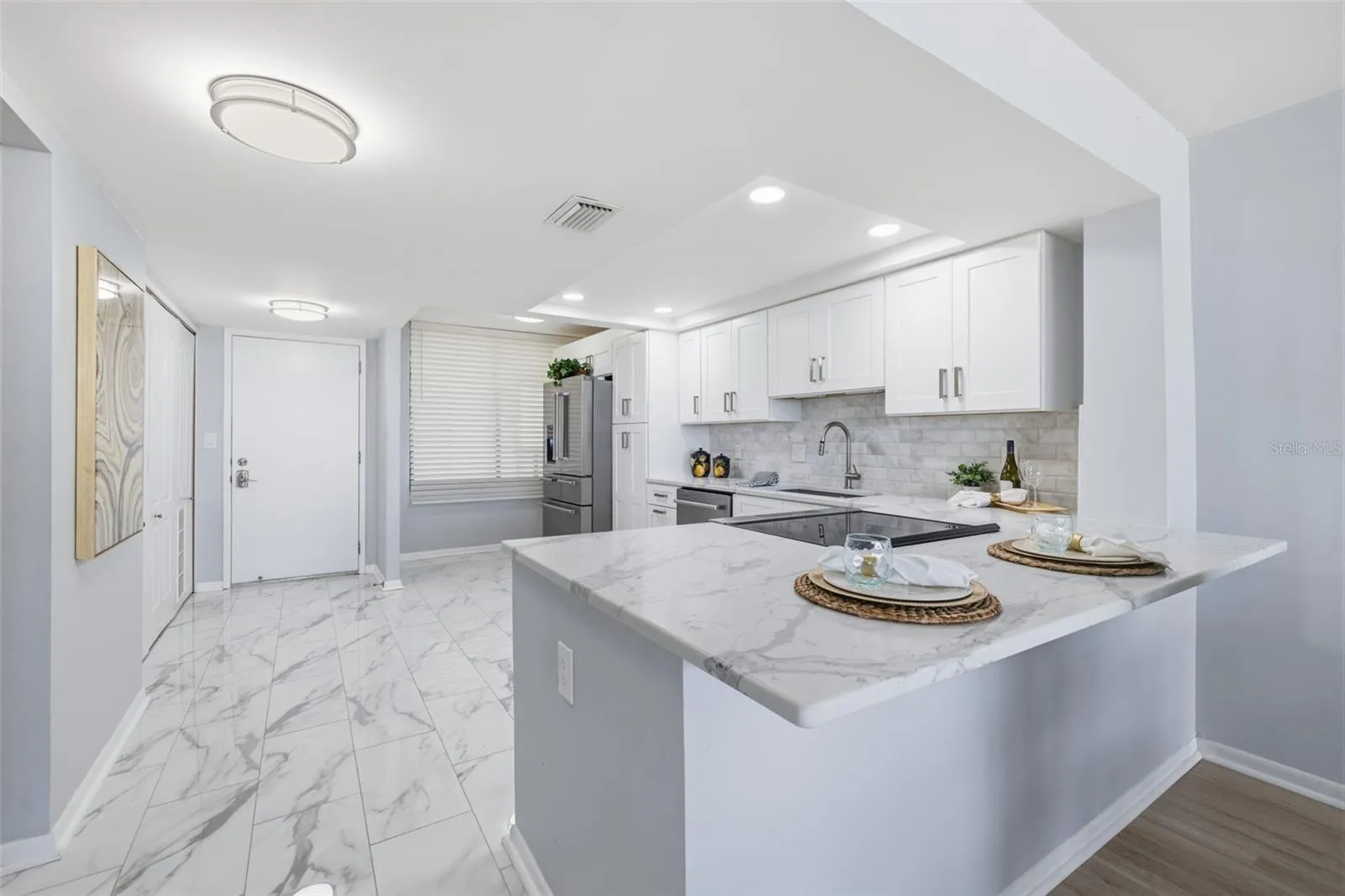 Entry and kitchen area