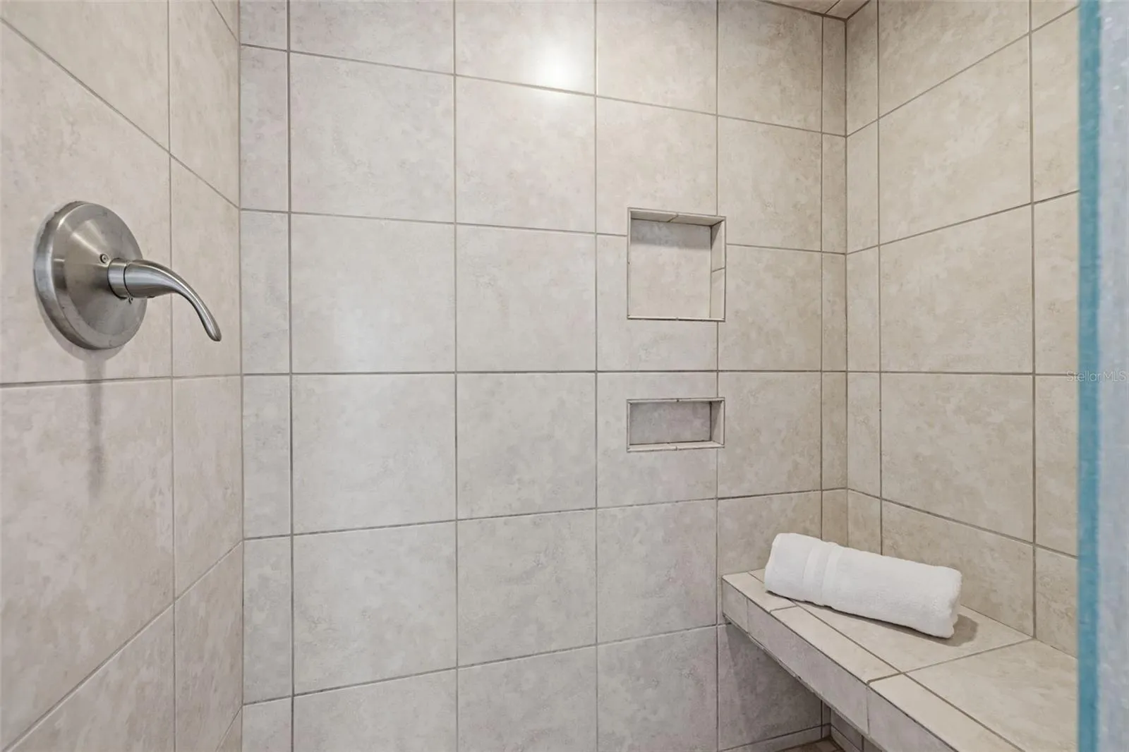 Main Bathroom Shower with bench