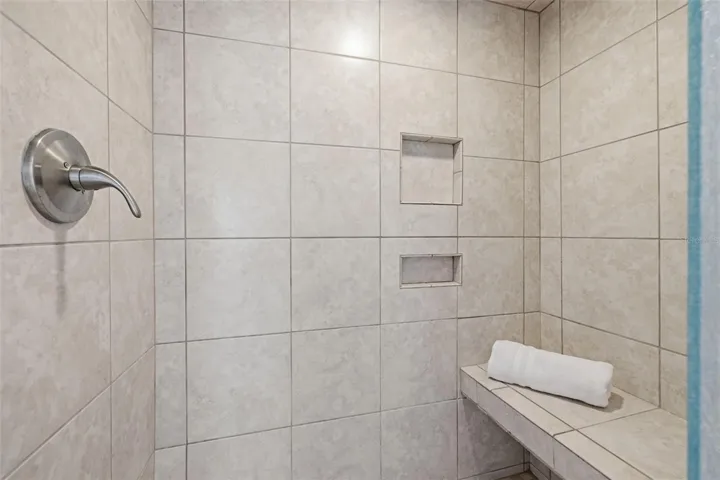 Main Bathroom Shower with bench