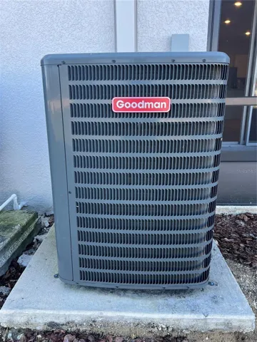 HVAC on concrete pad