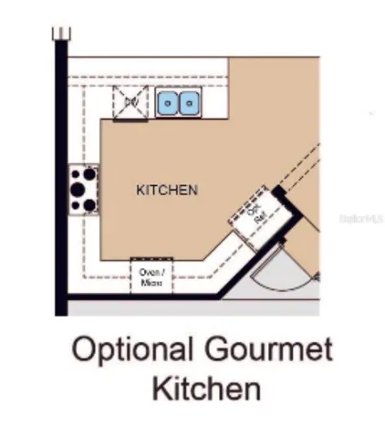 Kitchen area floor plan