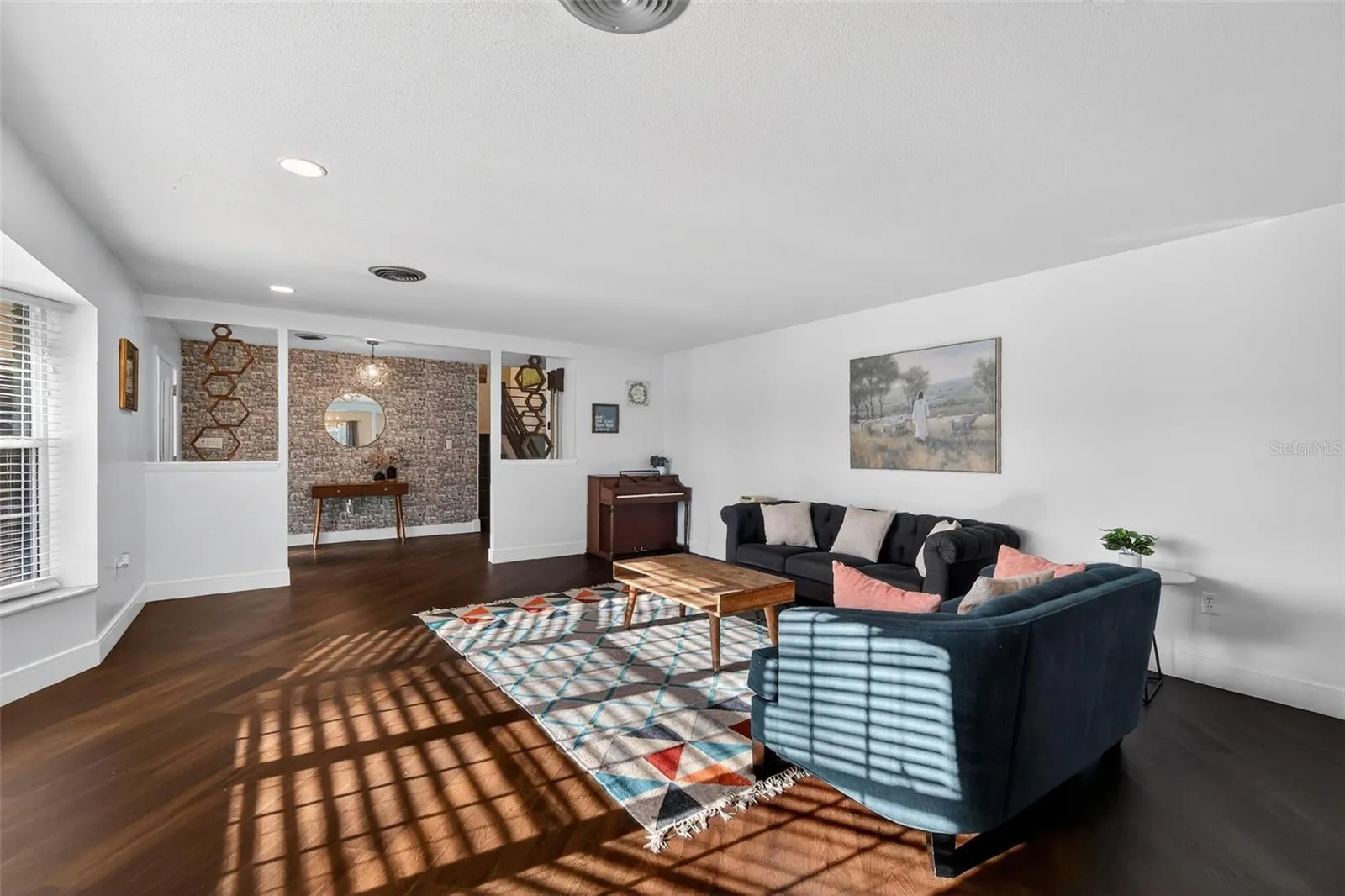 Front living room with view of lake