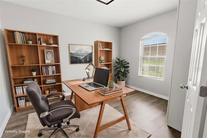Virtually Staged - Bonus Room as Office