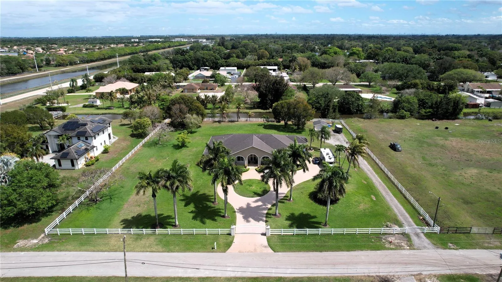 Front of house aerial of property