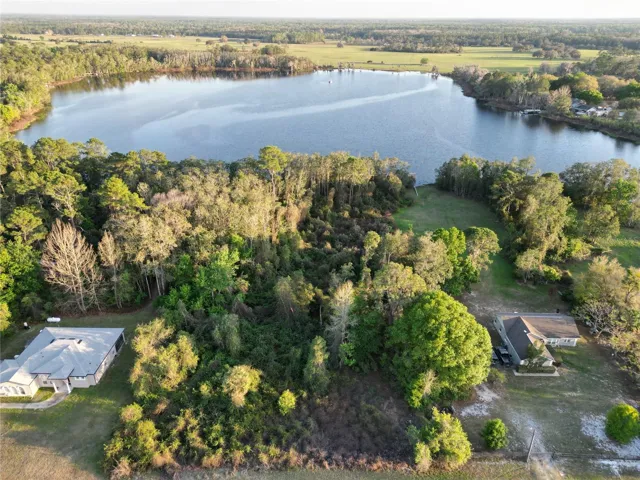 View from the road over the lot and to Bay Lake