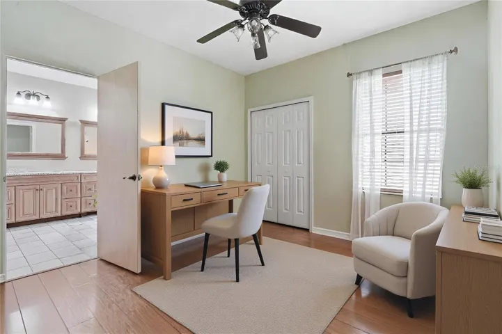 VIRTUAL STAGE Bedroom 2 as a home office