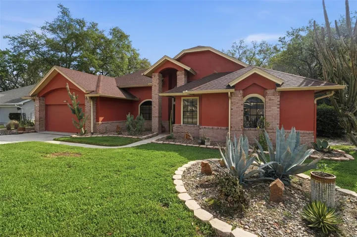 Front elevation overlooking cactus garden