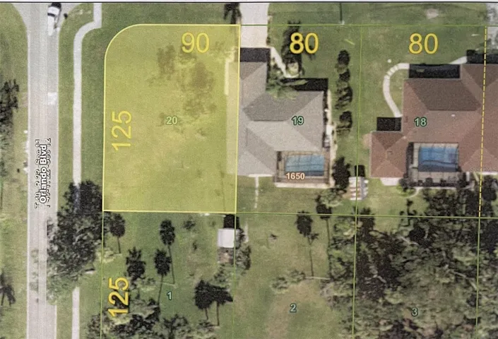 Lot #20 at the corner of 1270 Orlando Blvd. and 22537 Quasar Blvd.