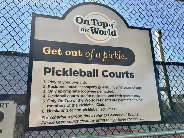 OTOW Pickleball Sign