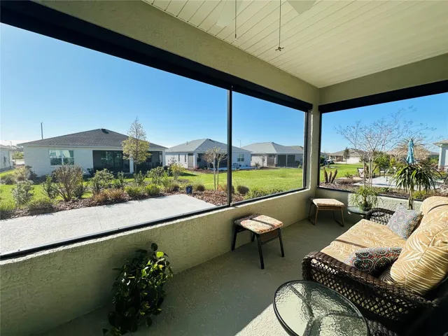 SCREENED PORCH OVERLOOKS GARDEN