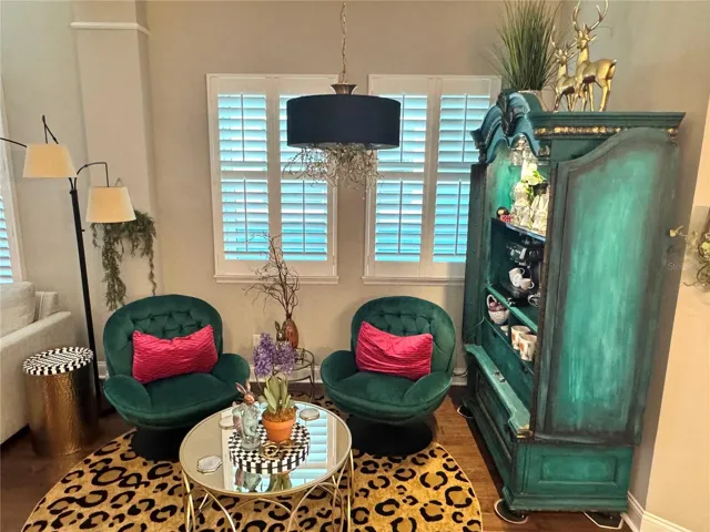 Open-concept dining area being used as a flex space