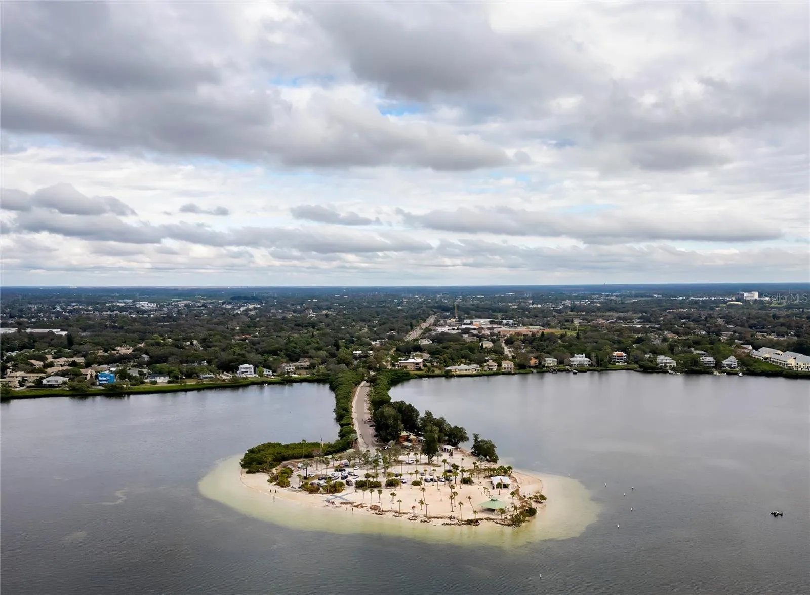 Aerial view of nearby Sunset Beach