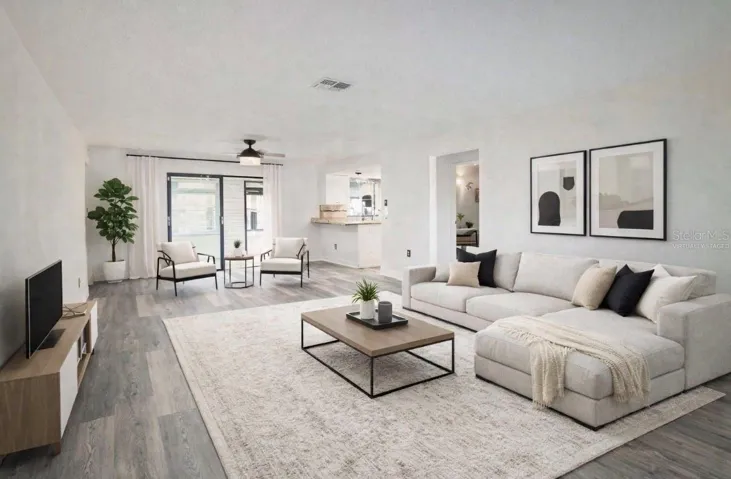 Virtually Staged Living room
