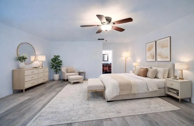 Virtually Staged primary bedroom