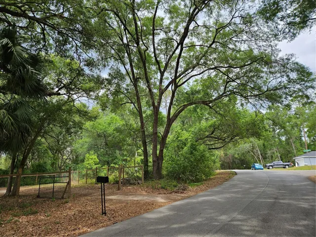 Front of lot, there is a fence on the part of the lot. Frontage is 83 feet.