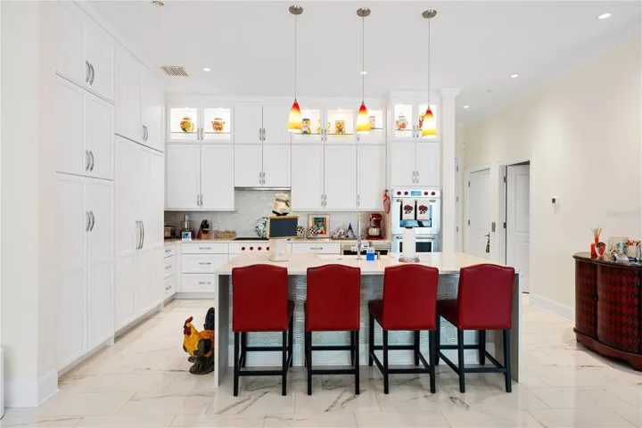 1 Palm Ter Kitchen with waterfall granite island