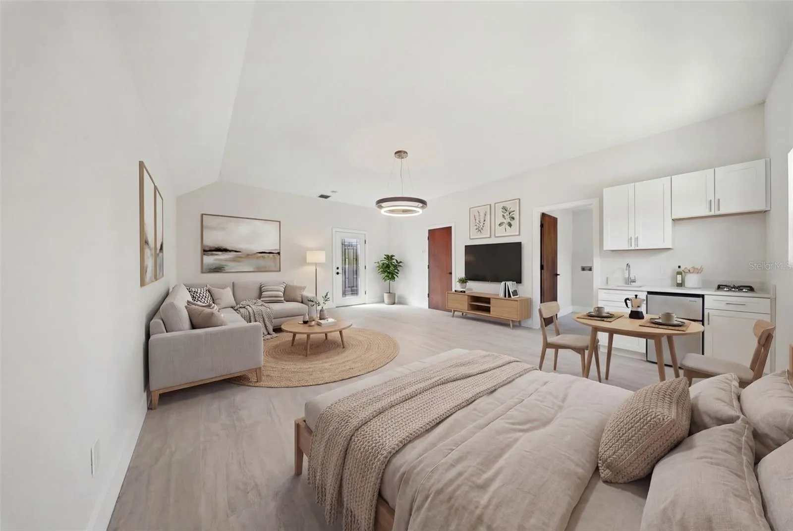 Primary Bedroom Staged As Multi-Family Studio