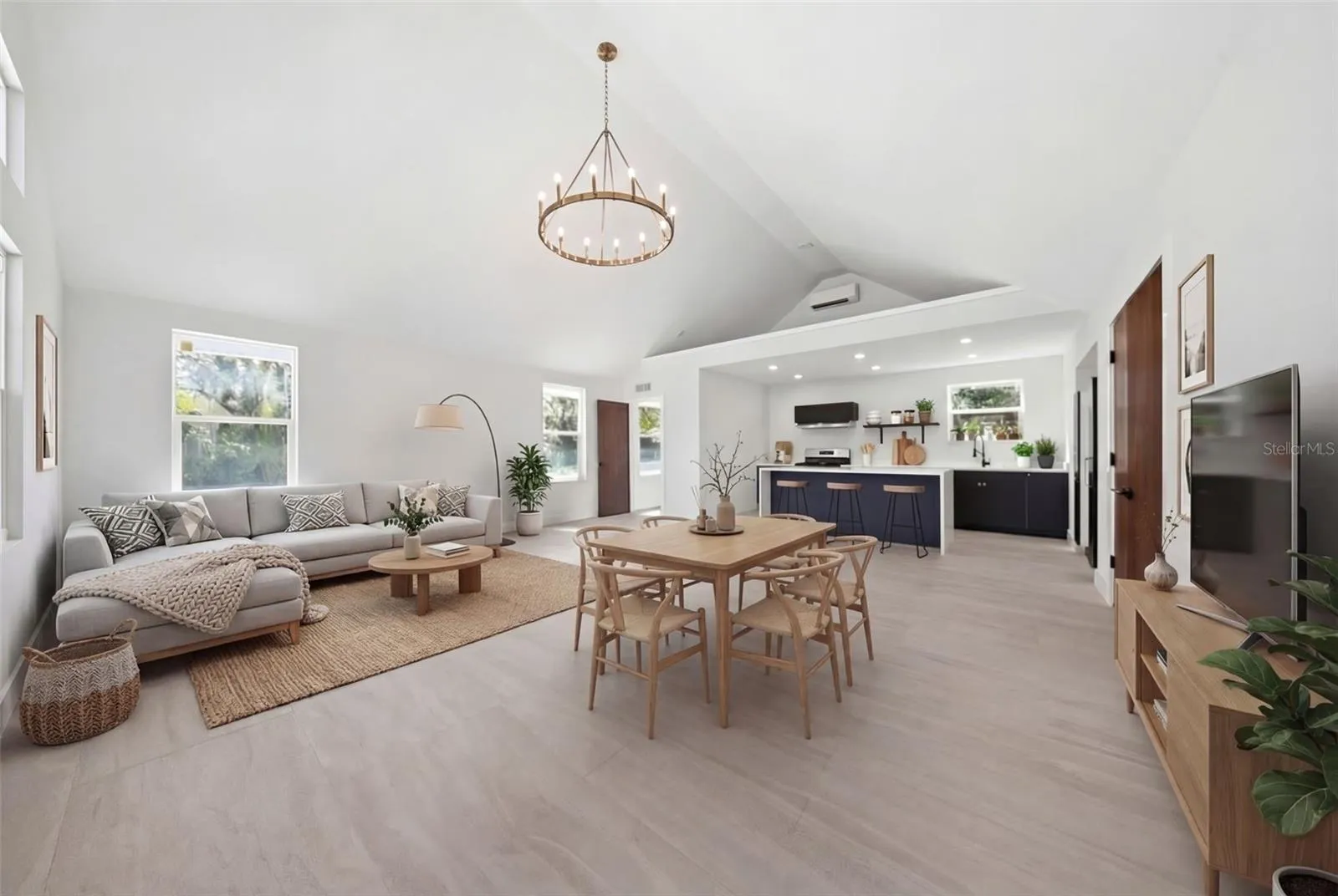 Main Living Space Staged As Single Family