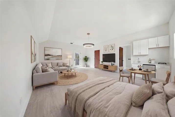 Primary Bedroom Staged As Multi-Family Studio