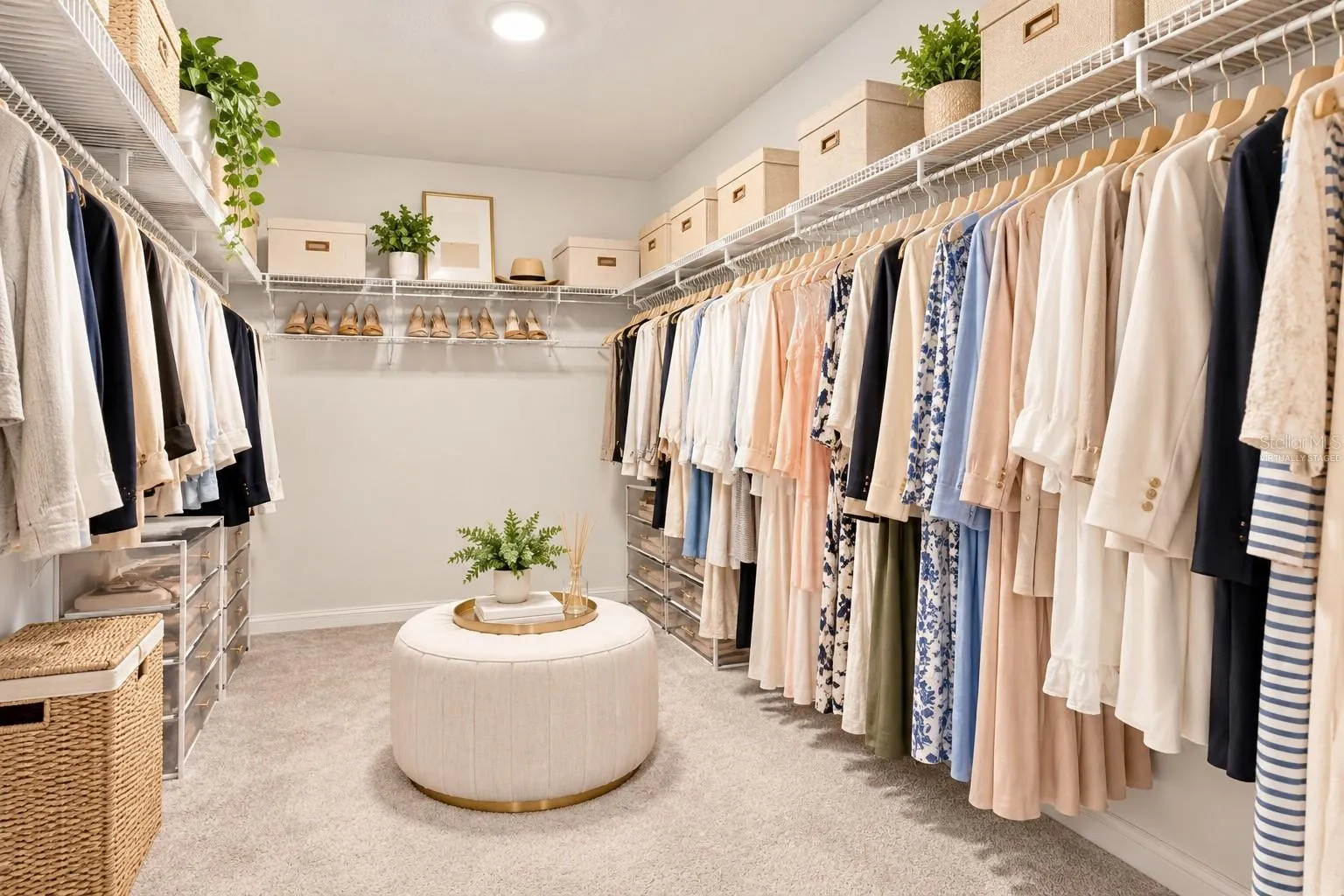 Master Closet “virtually staged”